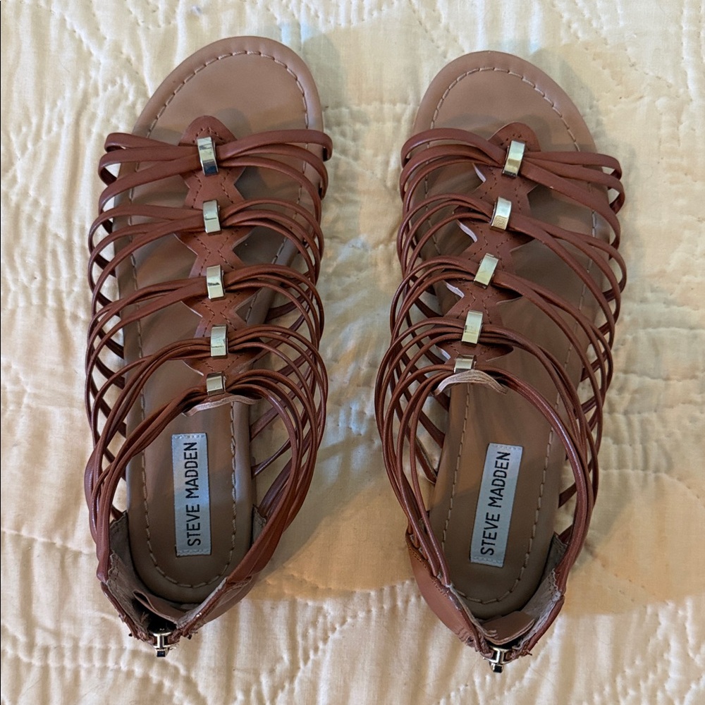 Steve Madden Tan Strappy Sandals